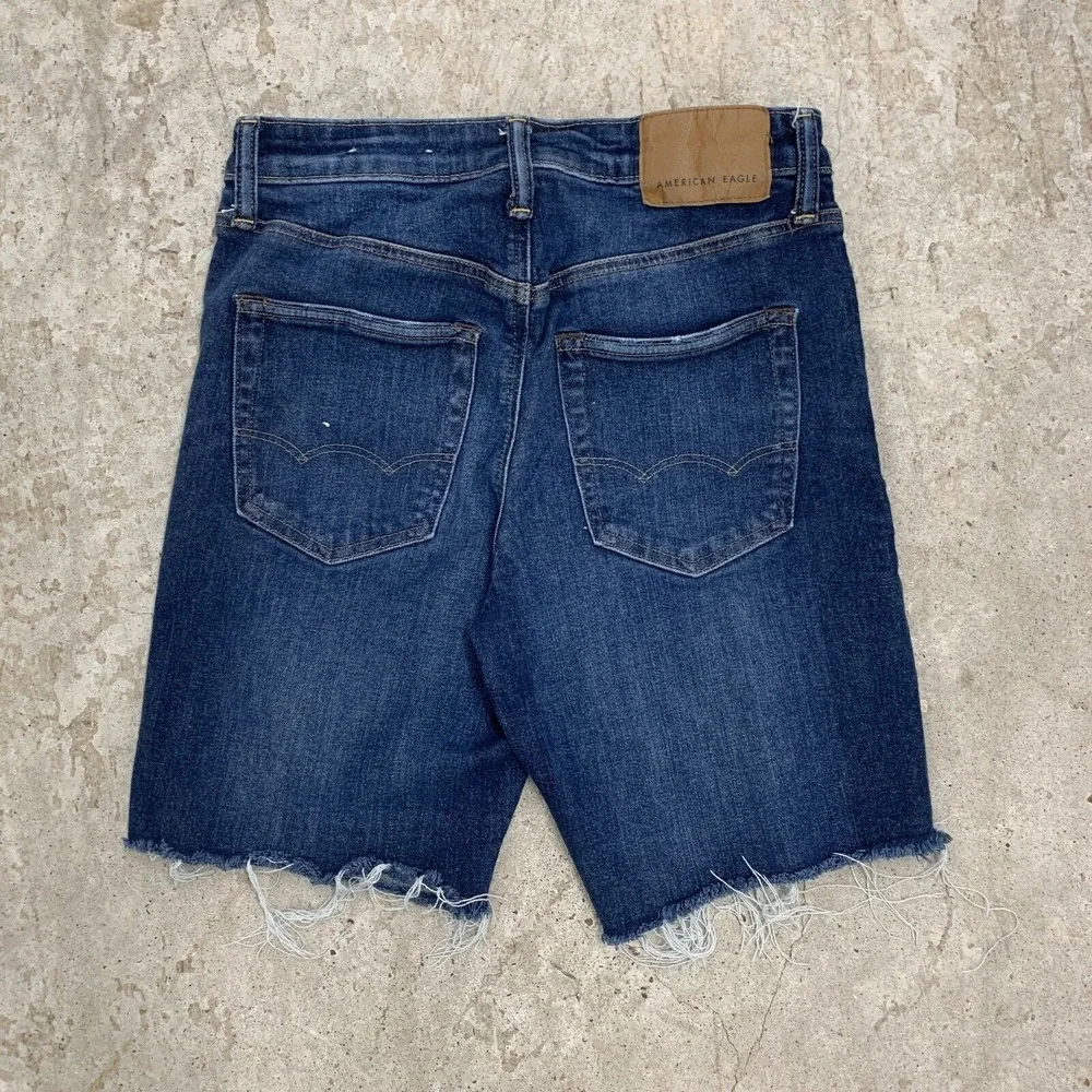 American Eagle Cut Off Jean Shorts Mens 28 Denim Athletic Fit Jorts Distressed